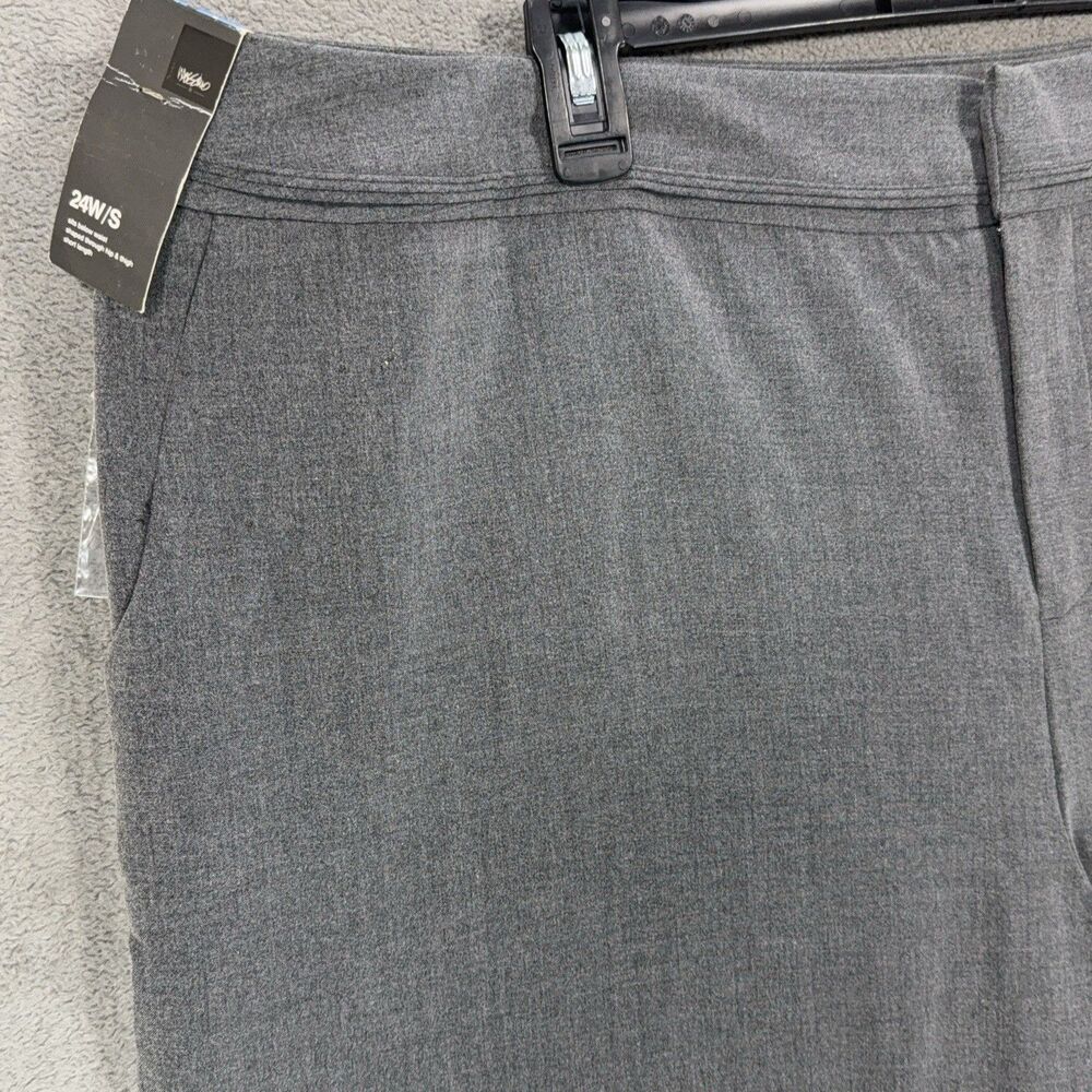 Mossimo Women's 24W Short Dress Pants Gray Career Trousers Stretch Below Waist - Picture 5 of 15